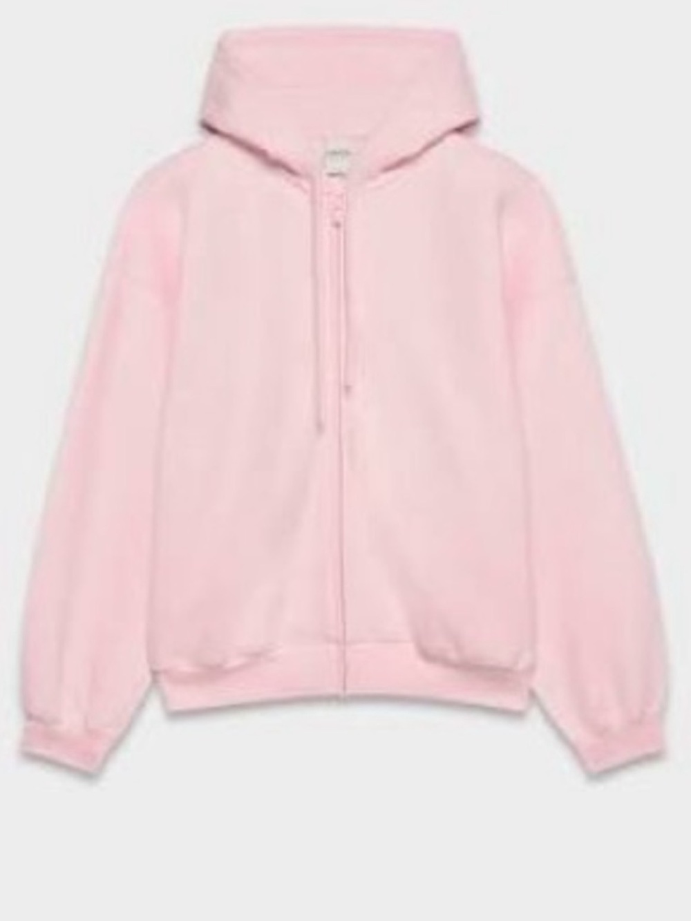 Aritzia Villa Pink Hooded Zip-Up Sweater